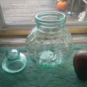 Large Glass Apothecary Jar | Hand Blown Spanish Glass | Extra Large. Heavy